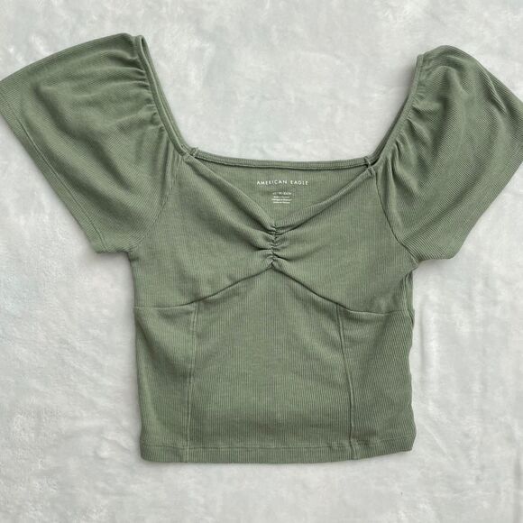 american eagle Tops - American Eagle Puff Sleeve Top size XS